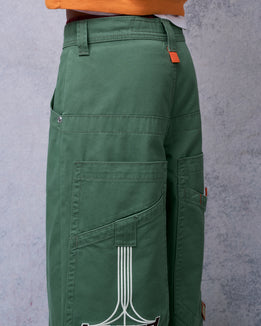 Auto Cue. 28". Army Green Twill.