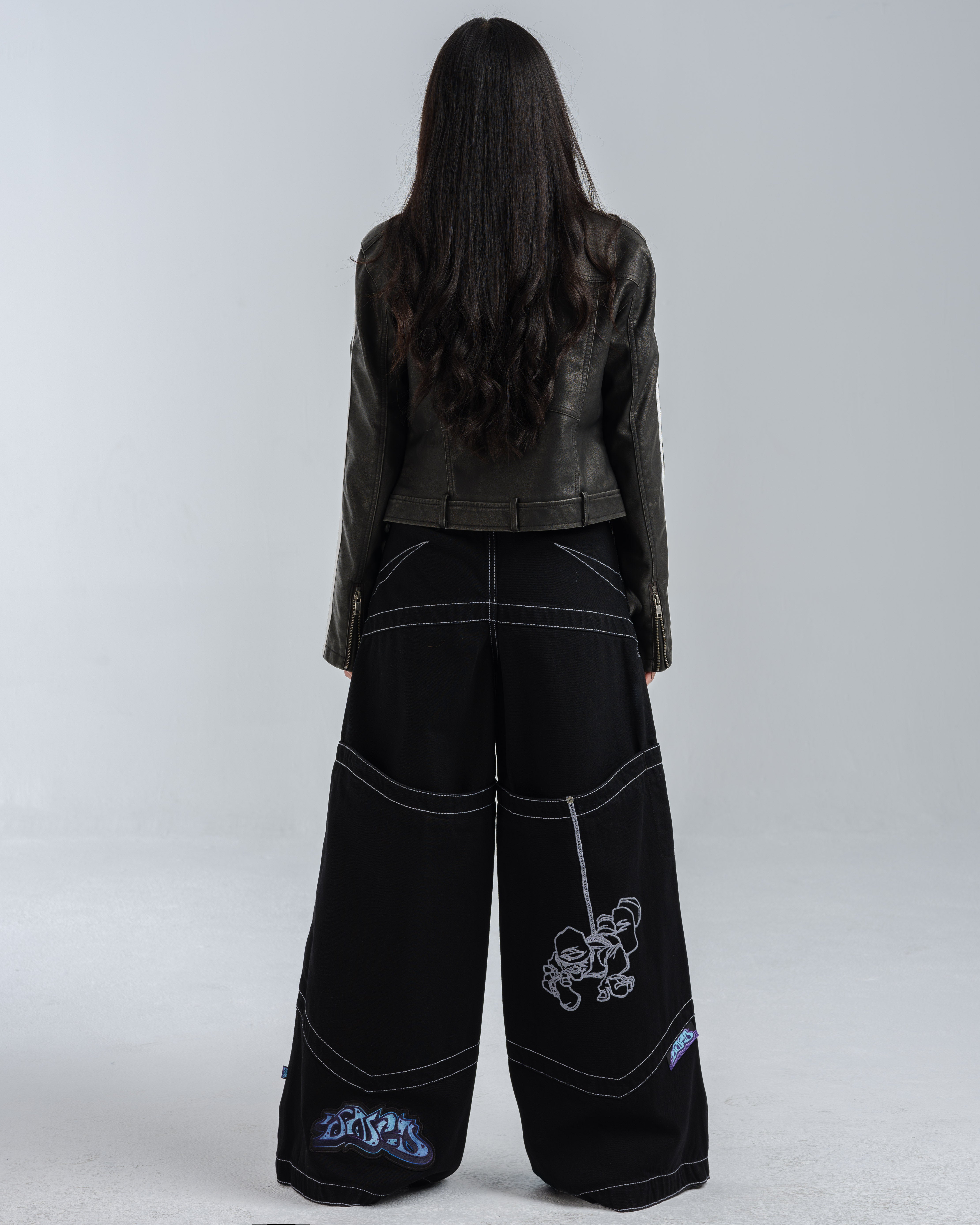 JNCO JEANS ブラック ショートパンツ JNCO JEANS ハーフパンツ バギーショーツブラック W36ベトナム製