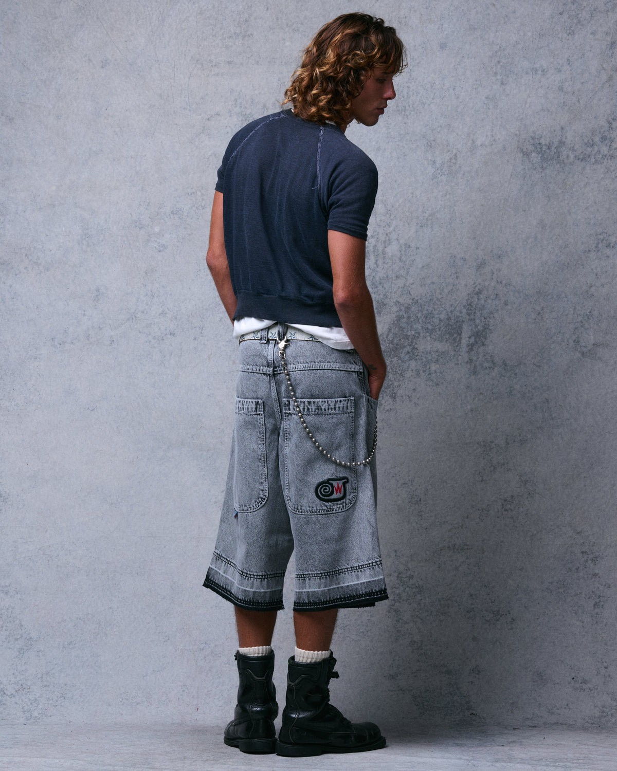 101 Twin Cannon Shorts. 16" Inseam. Black Vintage.
