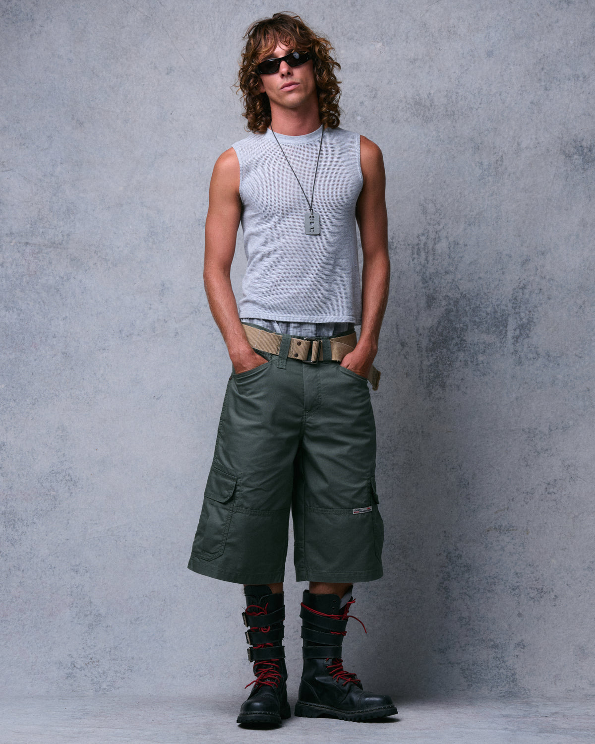 Indicator Cargo Shorts. 14.5” Inseam. Olive.