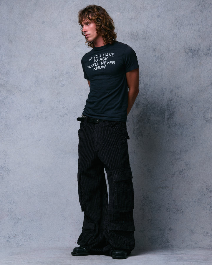 Legacy. 24". 2 Wale Corduroy. Black.