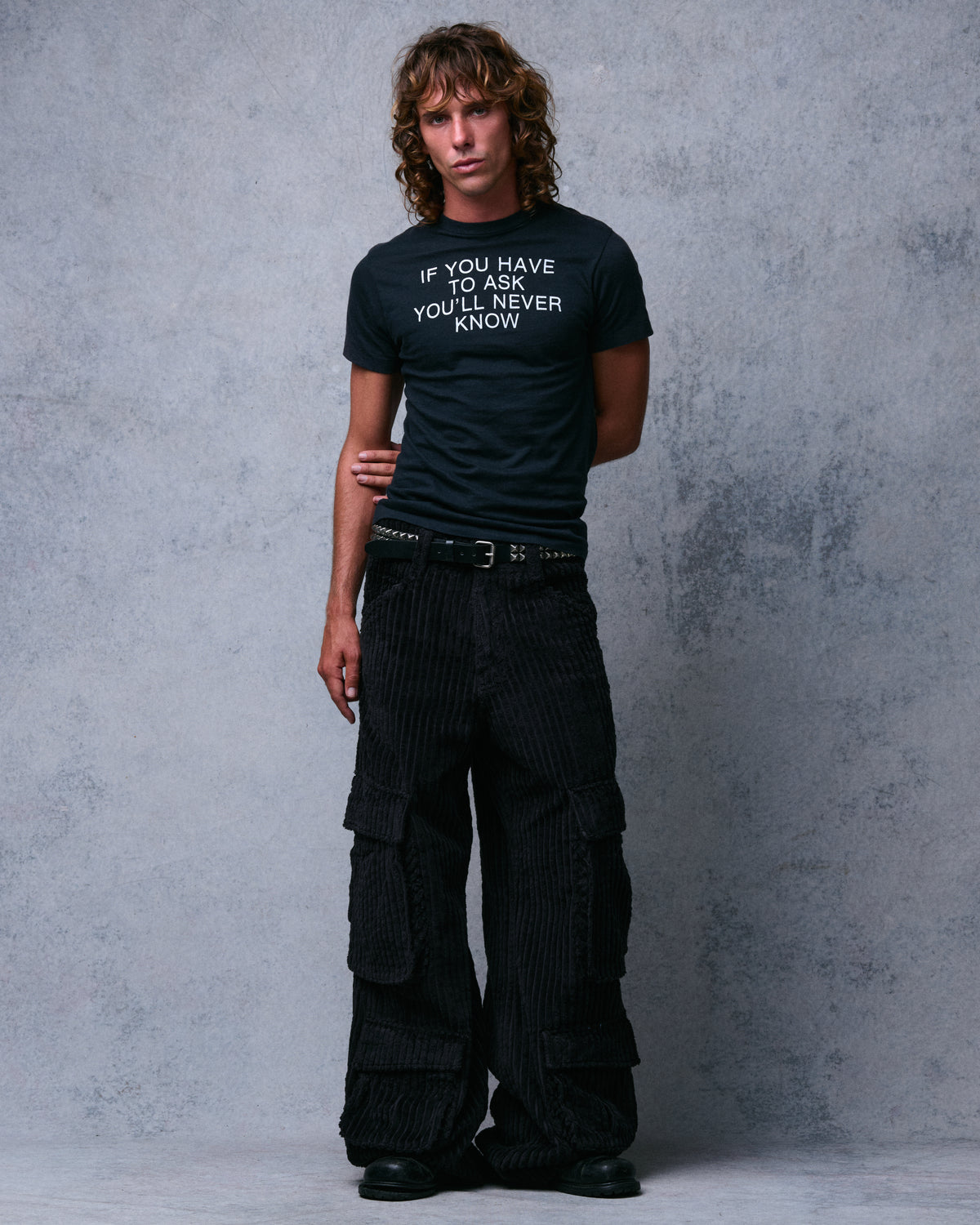 Legacy. 24". 2 Wale Corduroy. Black.