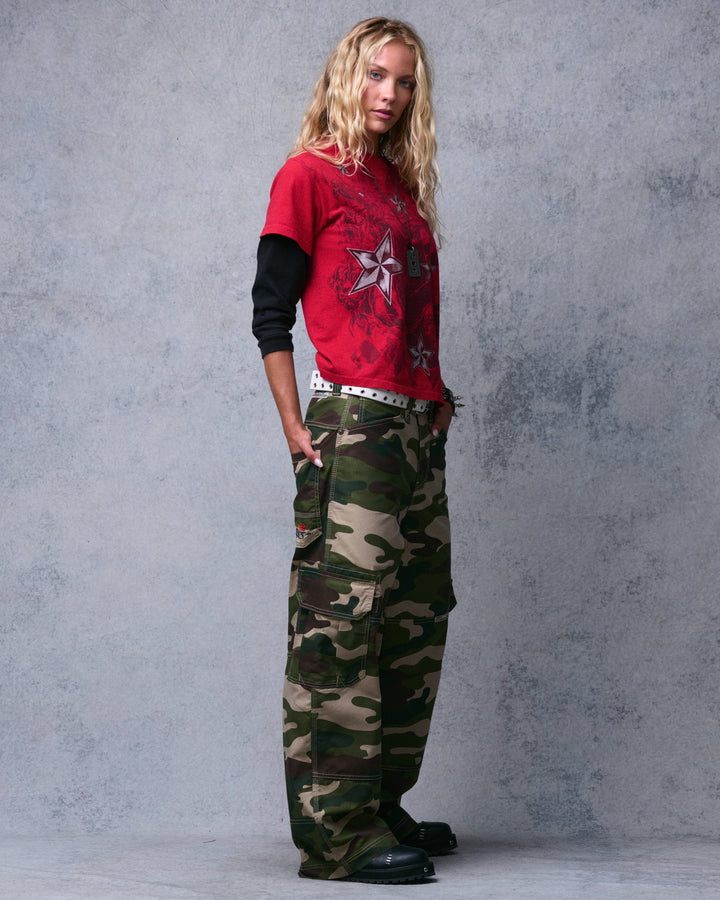 W Indicator Cargo Pants. 22". Swamp Camo.