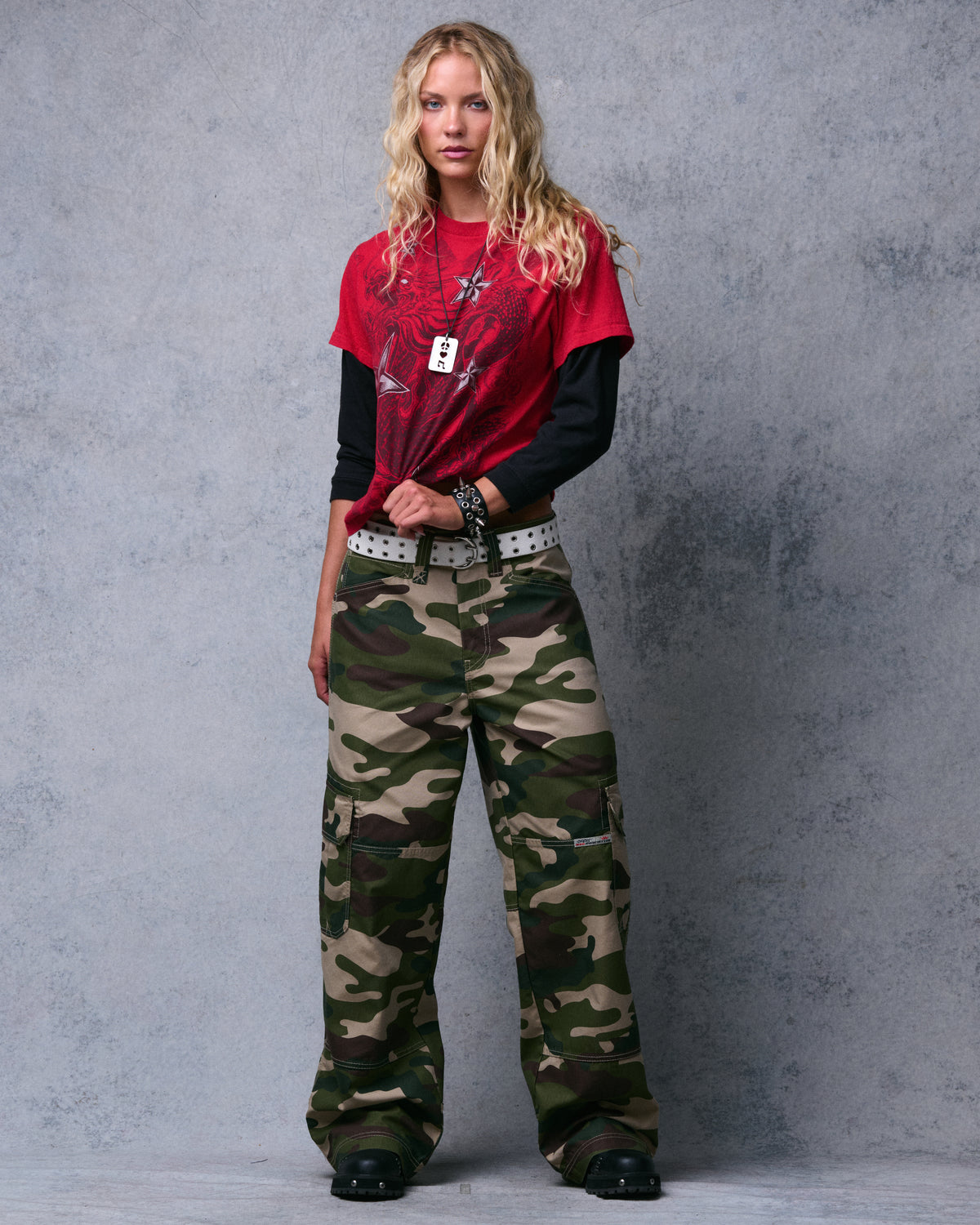 W Indicator Cargo Pants. 22". Swamp Camo.