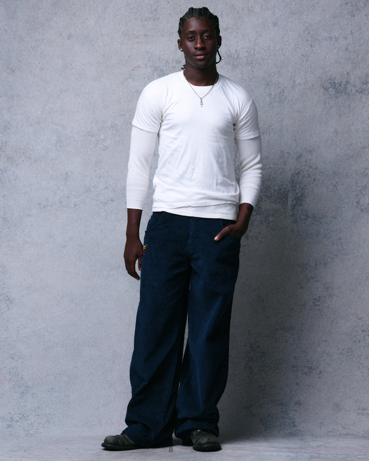 179 Pipes. 23". 4 Wale Corduroy. Navy.