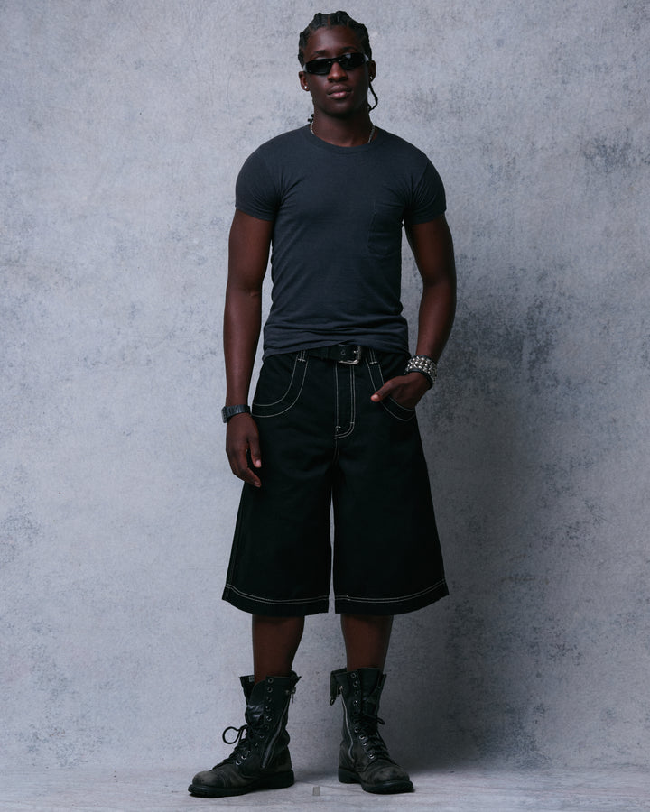 101 Twin Cannon Shorts. 14". Black/Gold J.