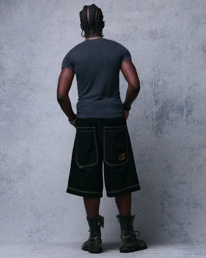 101 Twin Cannon Shorts. 14". Black/Gold J.