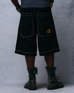 101 Twin Cannon Shorts. 14". Black/Gold J.