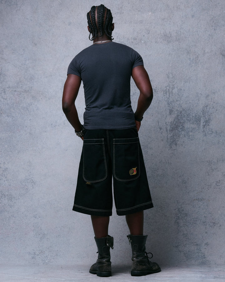 101 Twin Cannon Shorts. 14". Black/Gold J.
