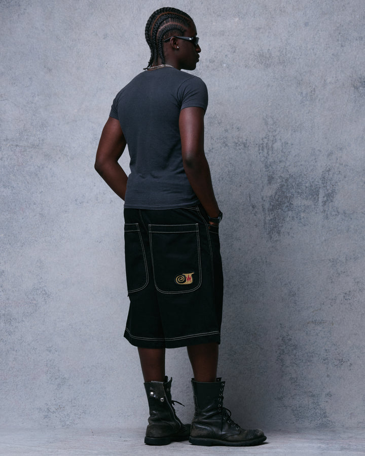 101 Twin Cannon Shorts. 14". Black/Gold J.