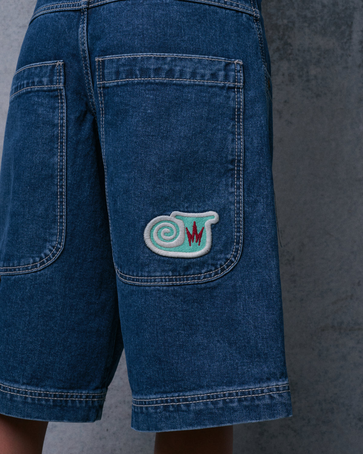 W101 Twin Cannon Shorts. 14" Inseam. Dark Stone.