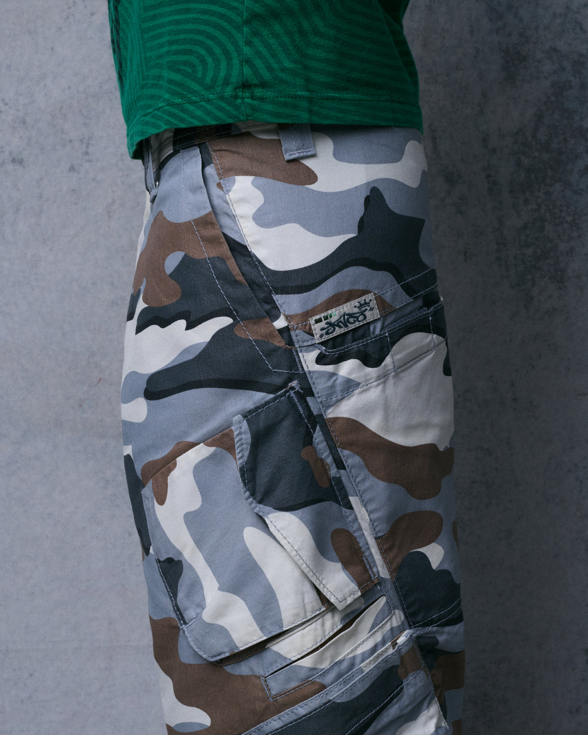 Hummer Cargo Pants. 20”. Polar Camo.