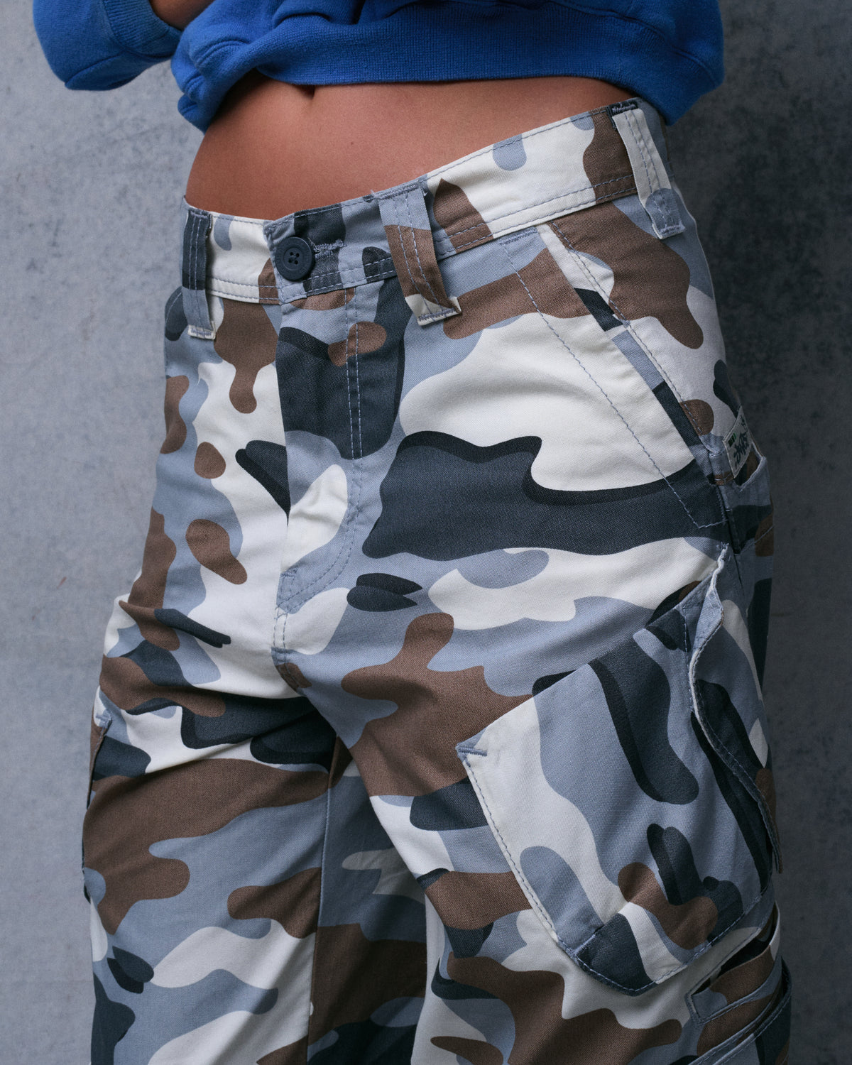 W Hummer Cargo Pants. 20". Polar Camo.