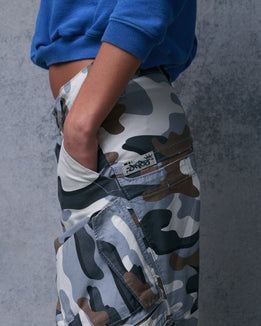 W Hummer Cargo Pants. 20". Polar Camo.