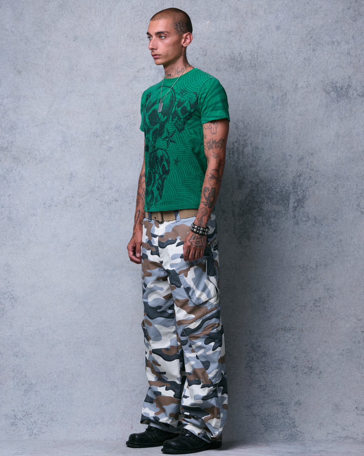 Hummer Cargo Pants. 20”. Polar Camo.