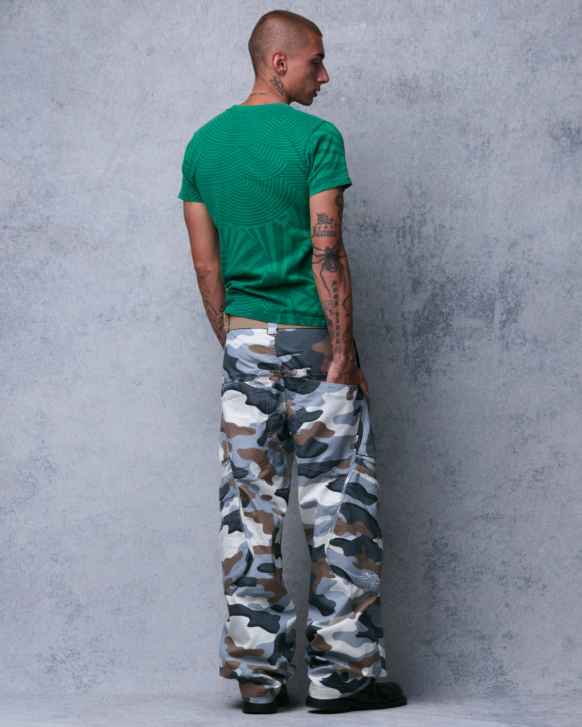 Hummer Cargo Pants. 20”. Polar Camo.