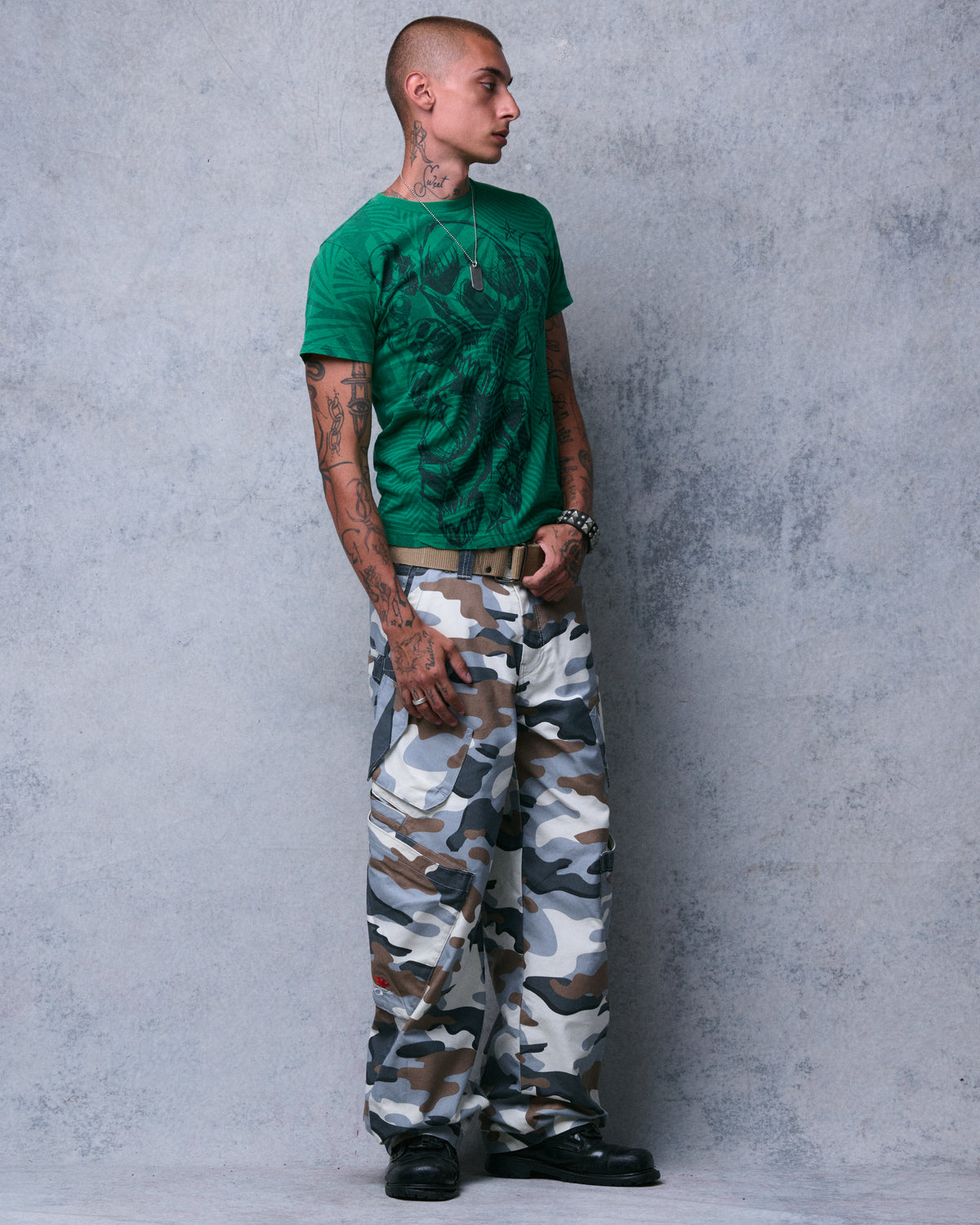Hummer Cargo Pants. 20”. Polar Camo.