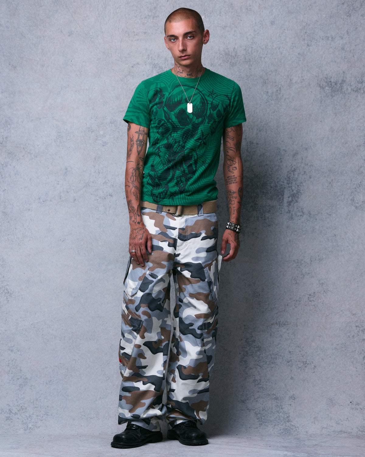 Hummer Cargo Pants. 20”. Polar Camo.