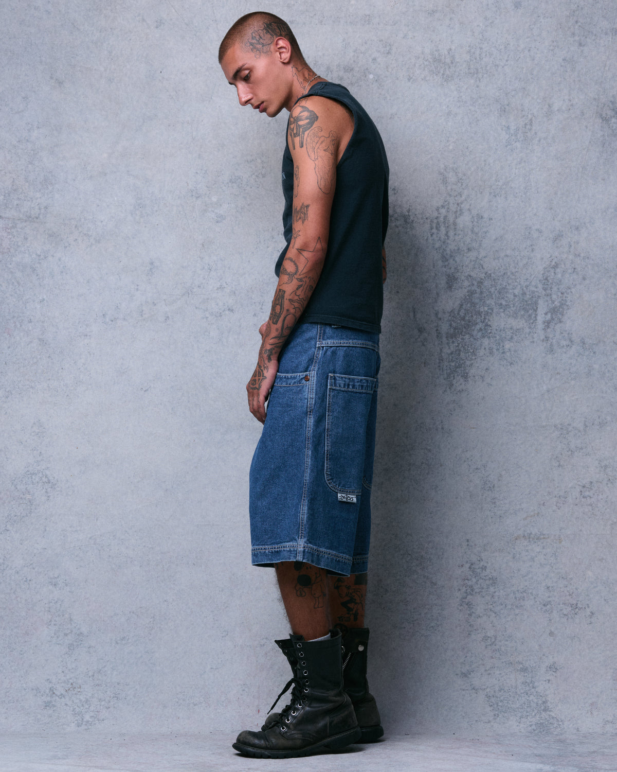 101 Twin Cannon Shorts. 14" Inseam. Dark Stone.