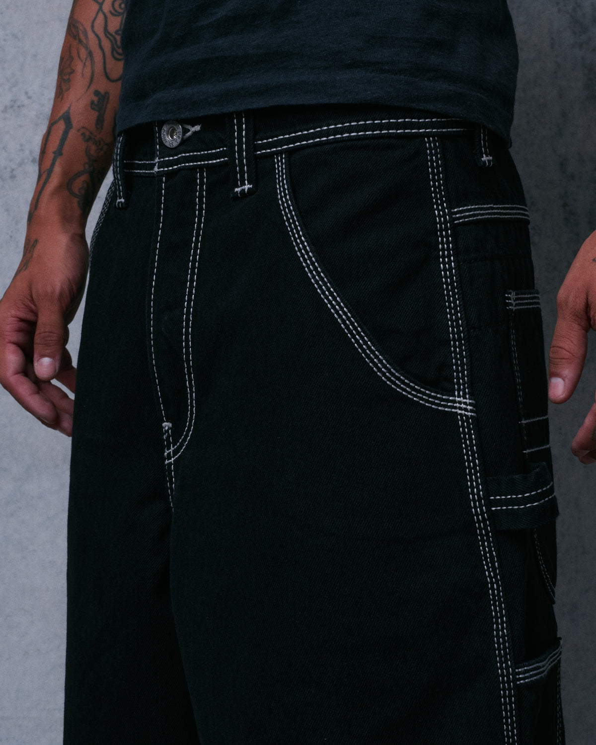 Workman Carpenter Shorts. 14" Inseam. Jet Black.