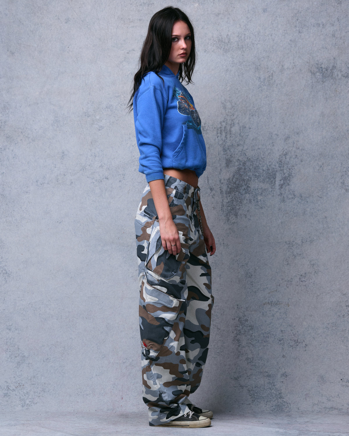 W Hummer Cargo Pants. 20". Polar Camo.