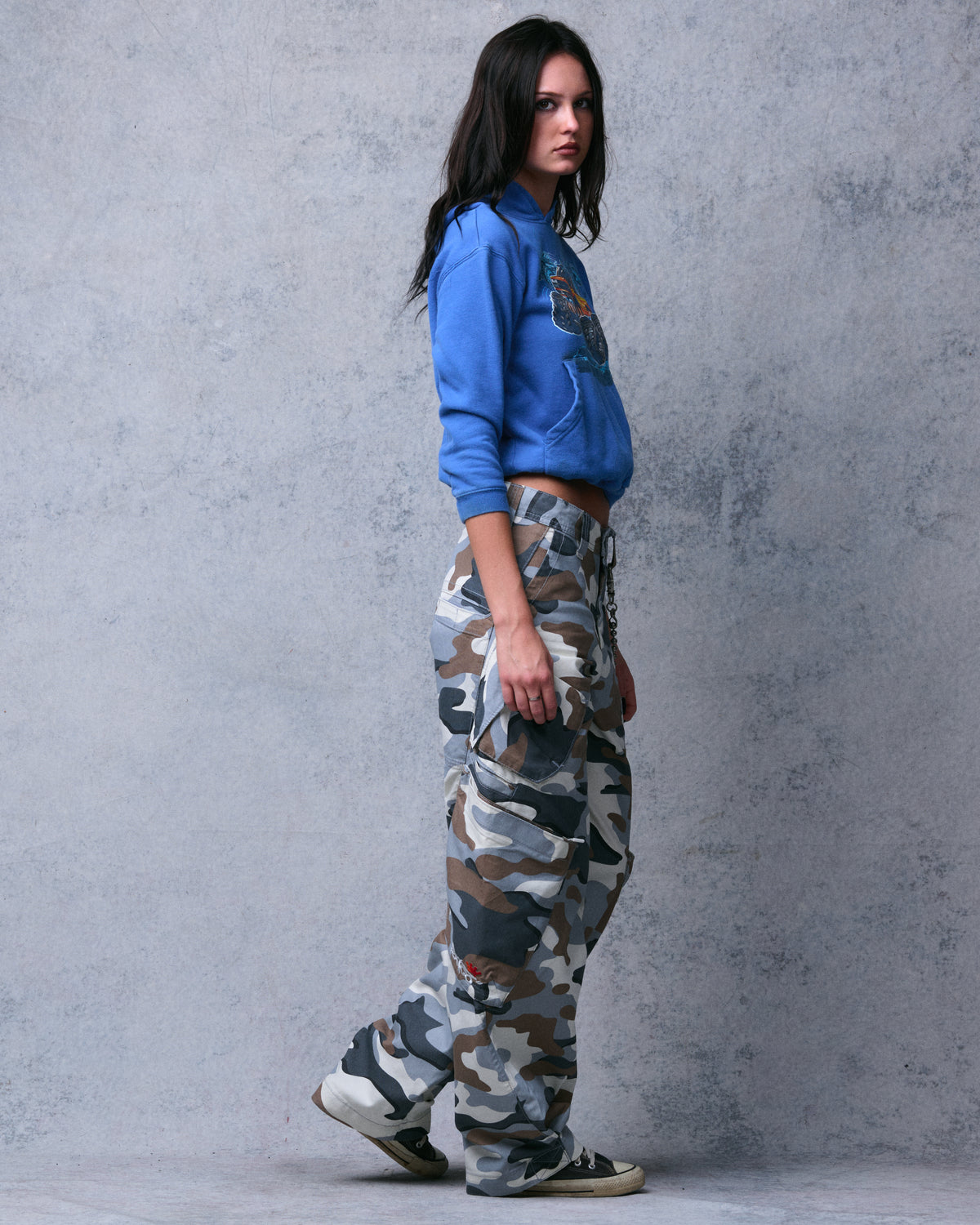 W Hummer Cargo Pants. 20". Polar Camo.