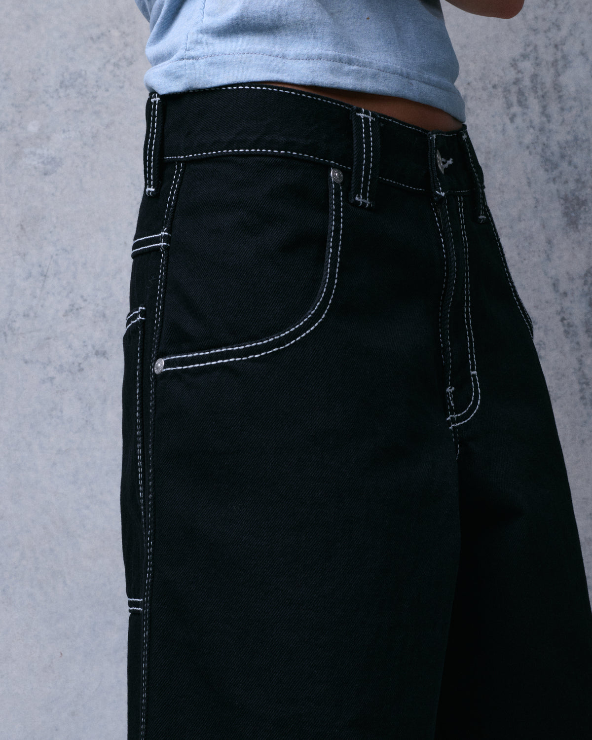 W179 Pipes Shorts. 14" Inseam. Jet Black.