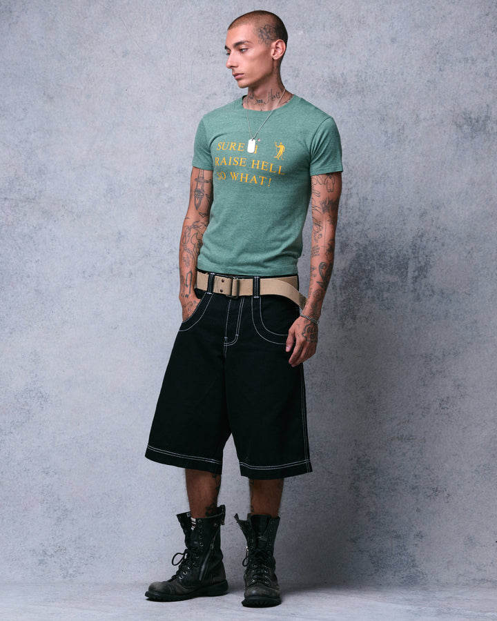 101 Twin Cannon Shorts. 14". Black/Silver J.