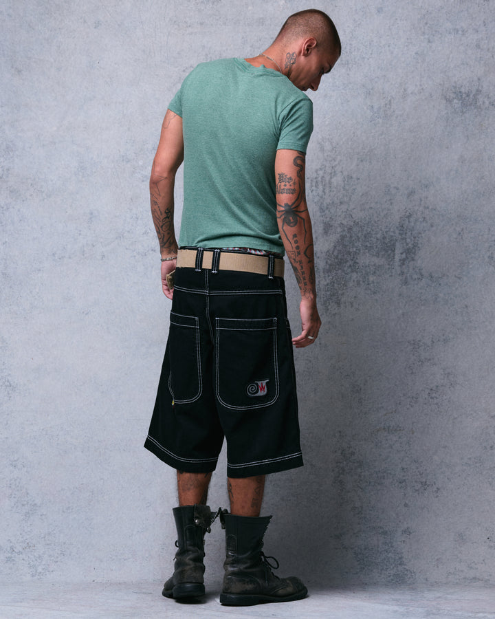 101 Twin Cannon Shorts. 14". Black/Silver J.