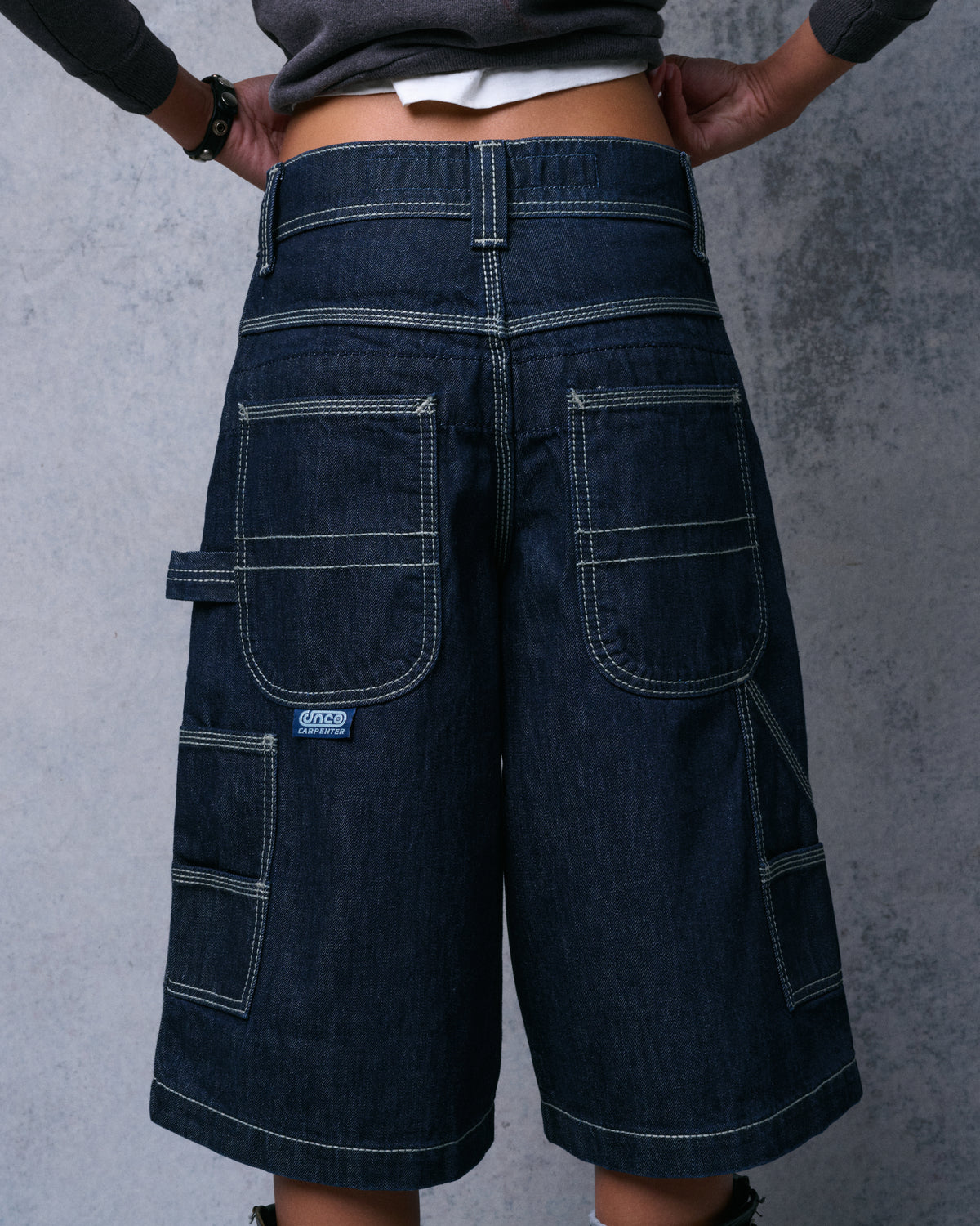 W Workman Carpenter Shorts. 14" Inseam. Dark Indigo.