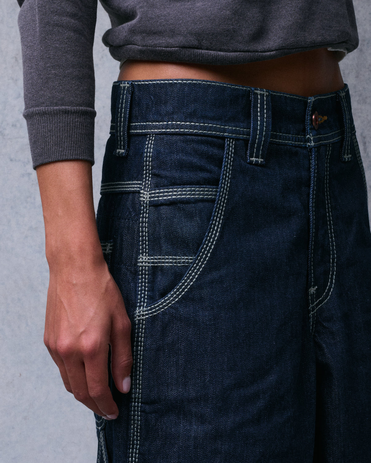 W Workman Carpenter Shorts. 14" Inseam. Dark Indigo.
