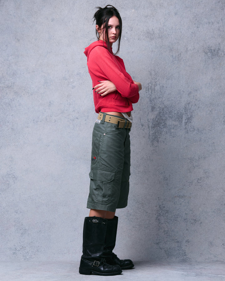 W Indicator Cargo Shorts. 14.5" Inseam. Olive.