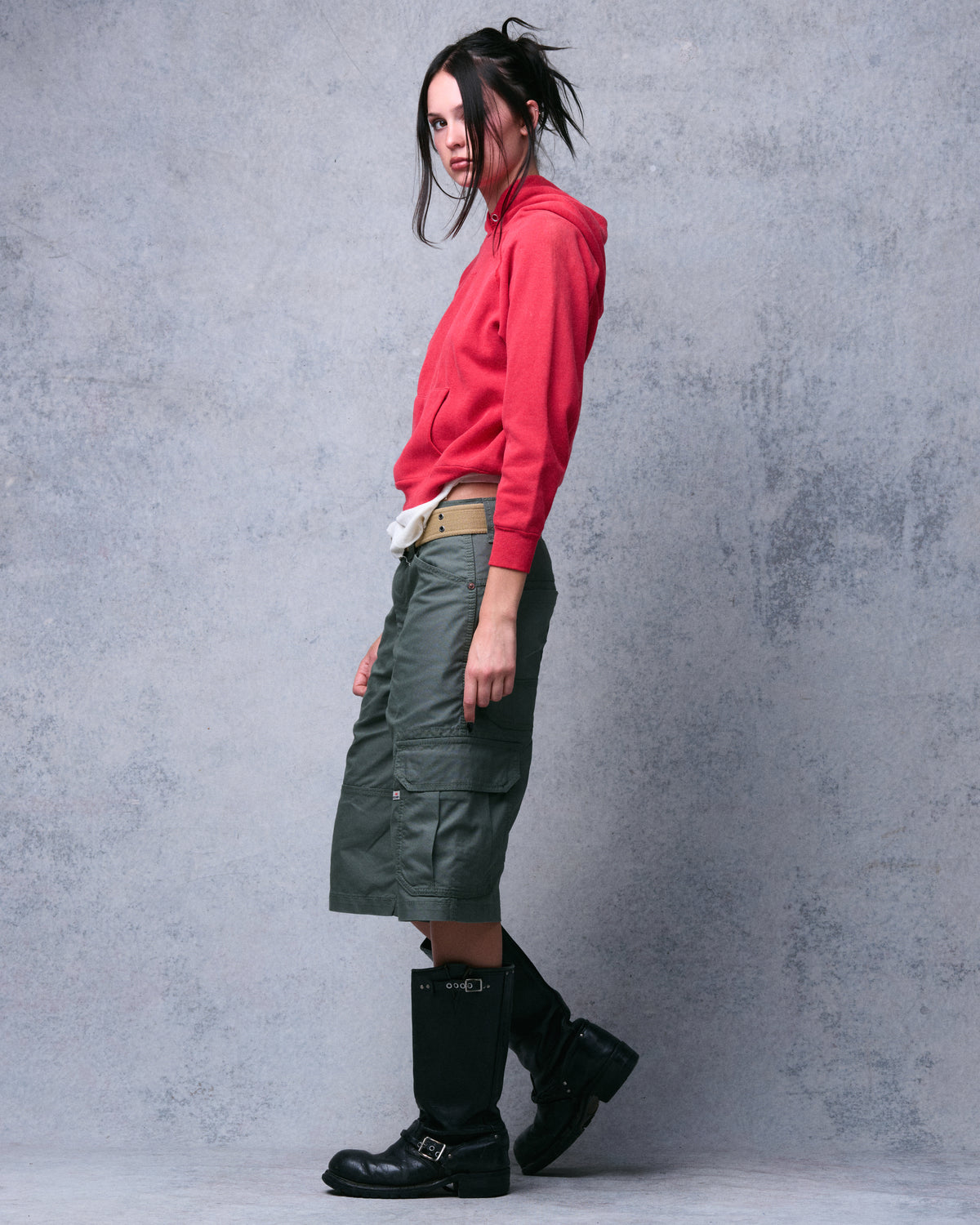 W Indicator Cargo Shorts. 14.5" Inseam. Olive.