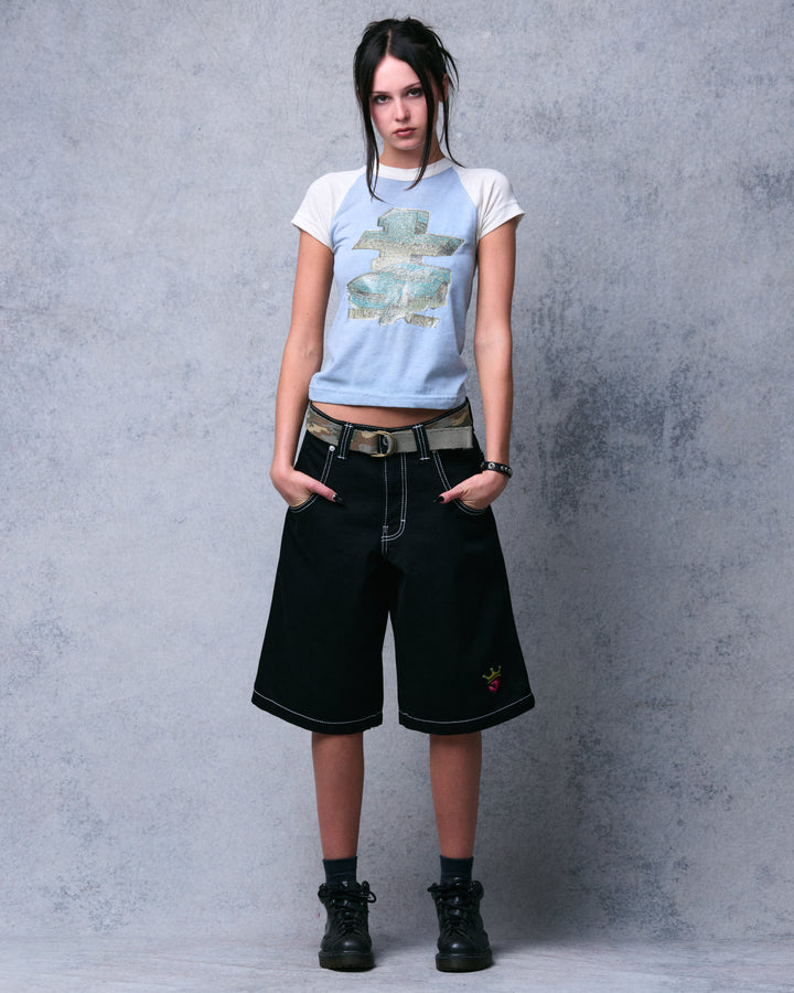 W179 Pipes Shorts. 14" Inseam. Jet Black.
