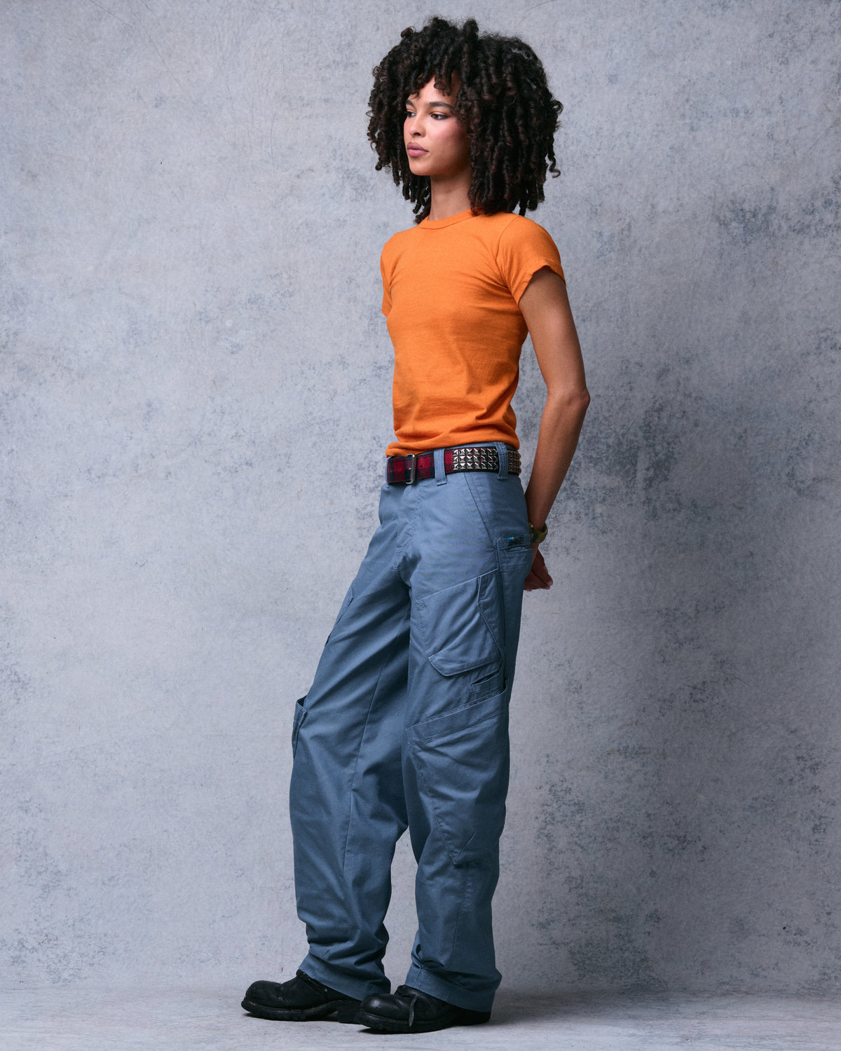 W Hummer Cargo Pants. 20". Blue.