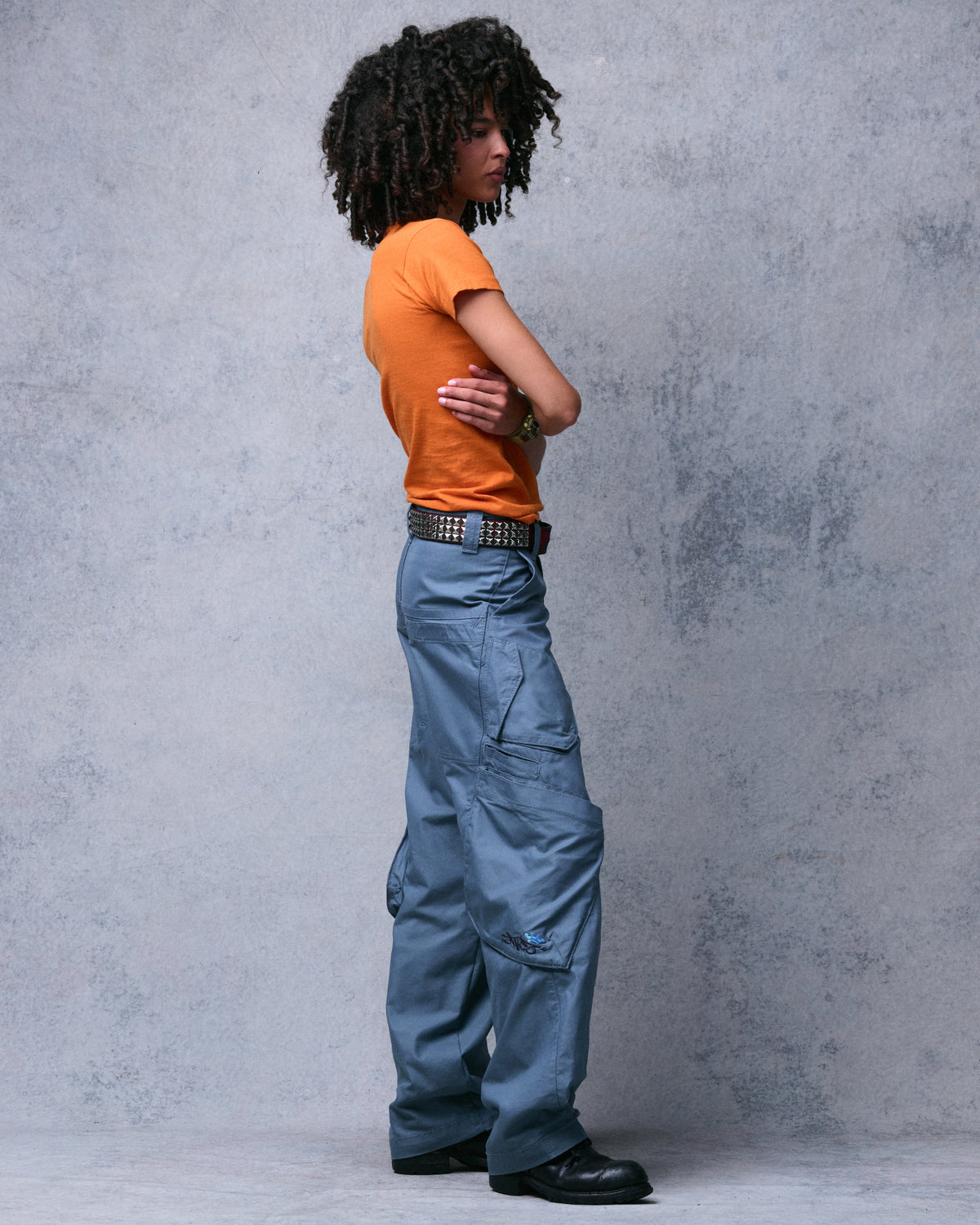 W Hummer Cargo Pants. 20". Blue.