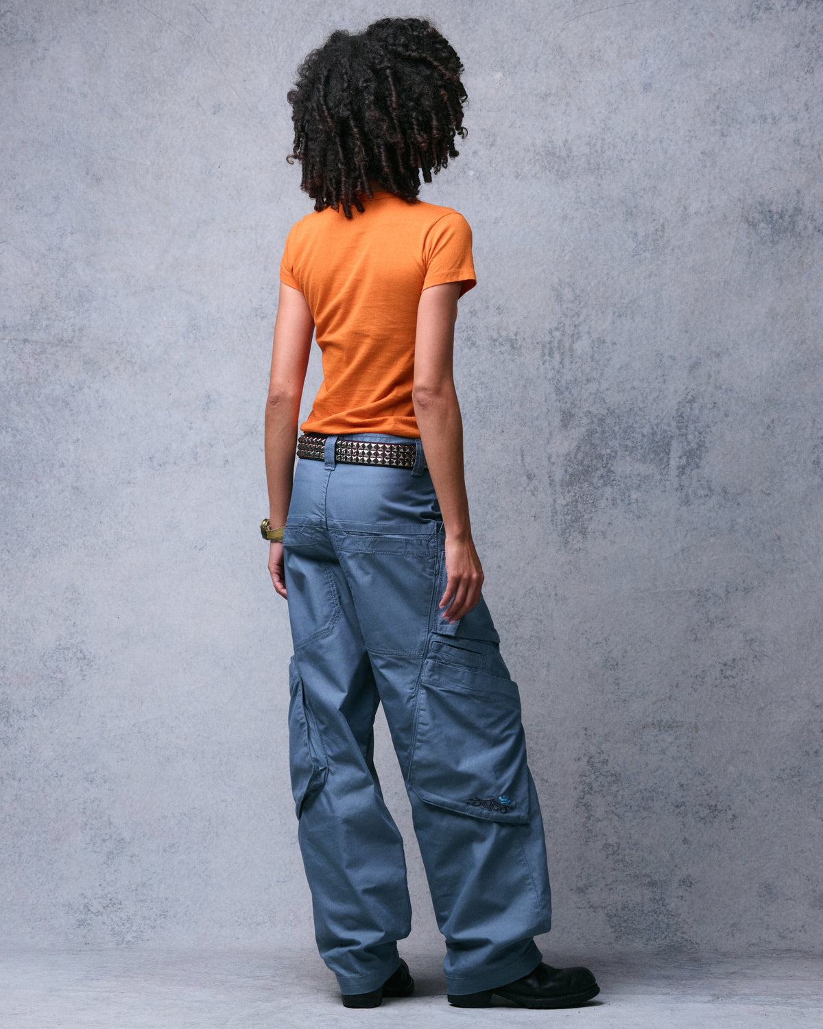W Hummer Cargo Pants. 20". Blue.