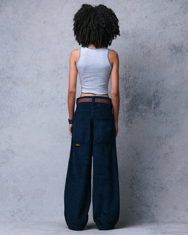 W179 Pipes. 23". 4 Wale Corduroy. Navy.