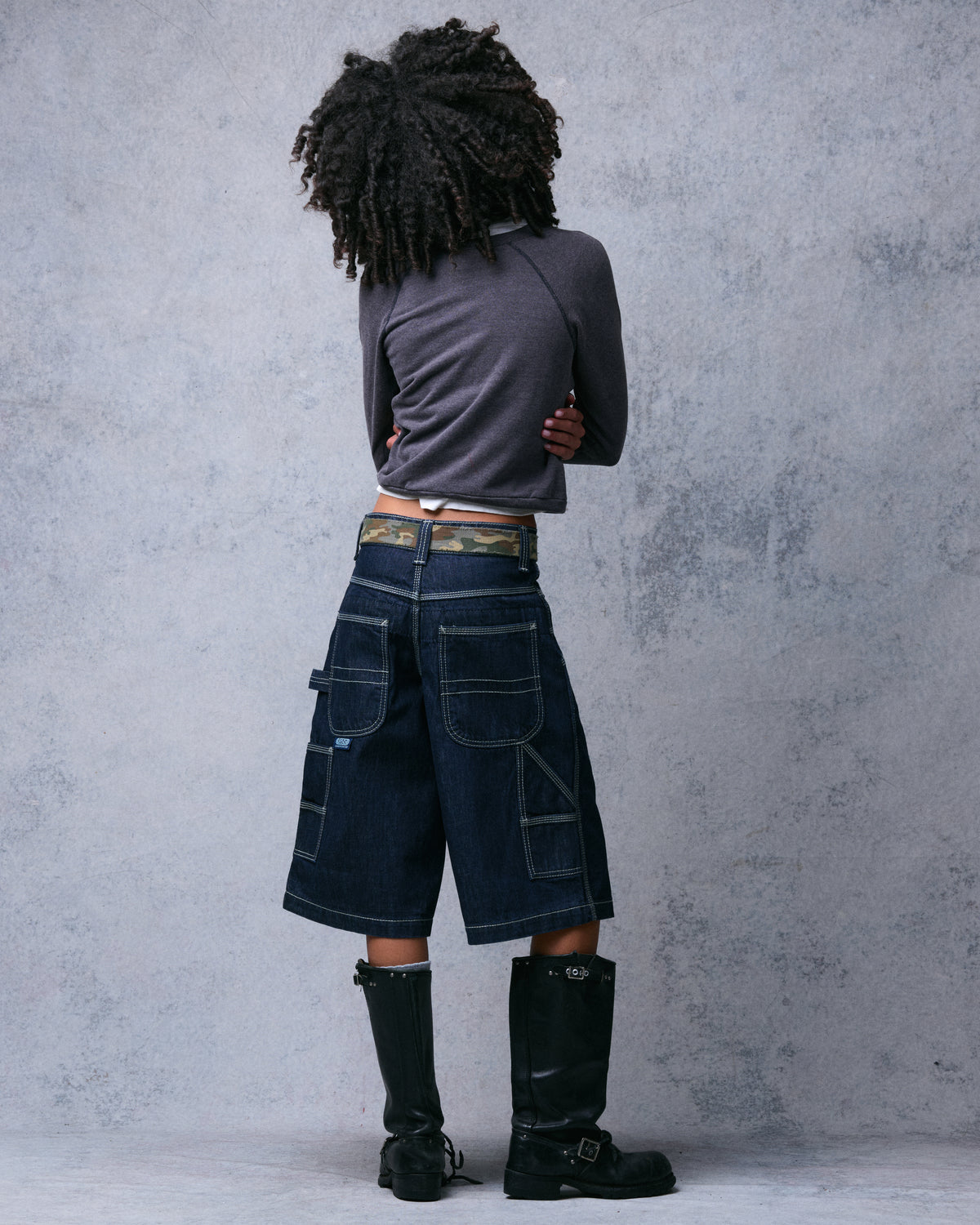 W Workman Carpenter Shorts. 14" Inseam. Dark Indigo.