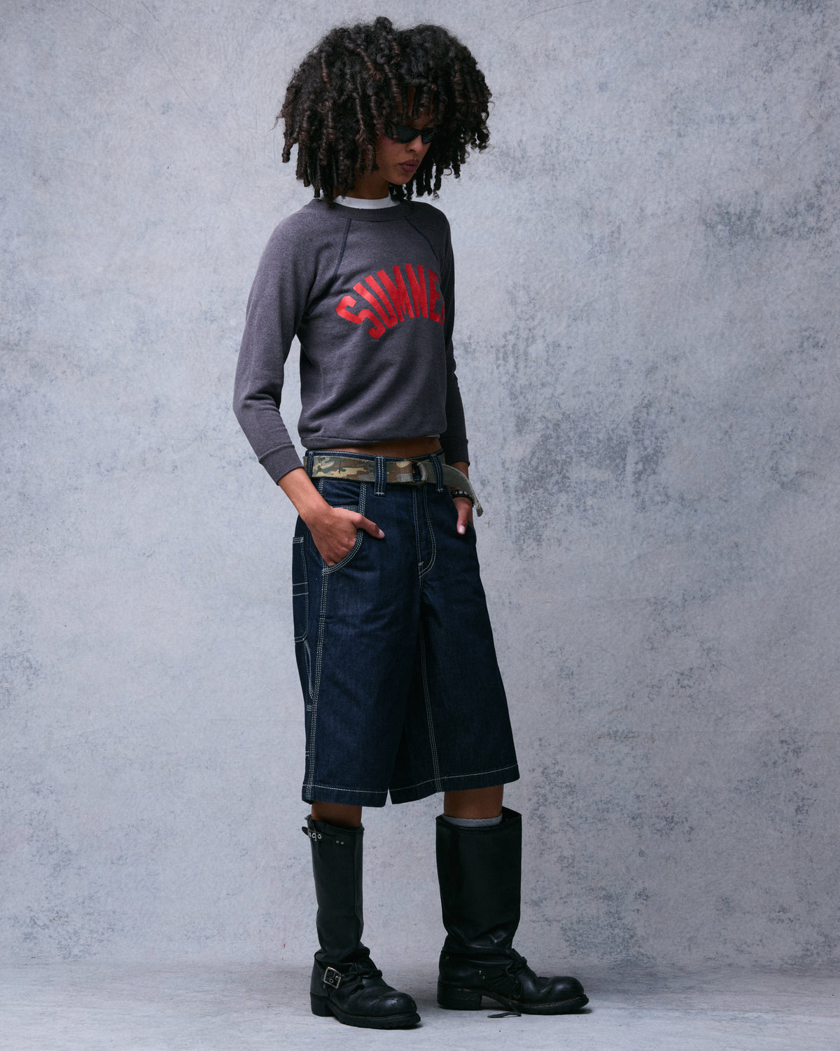 W Workman Carpenter Shorts. 14" Inseam. Dark Indigo.