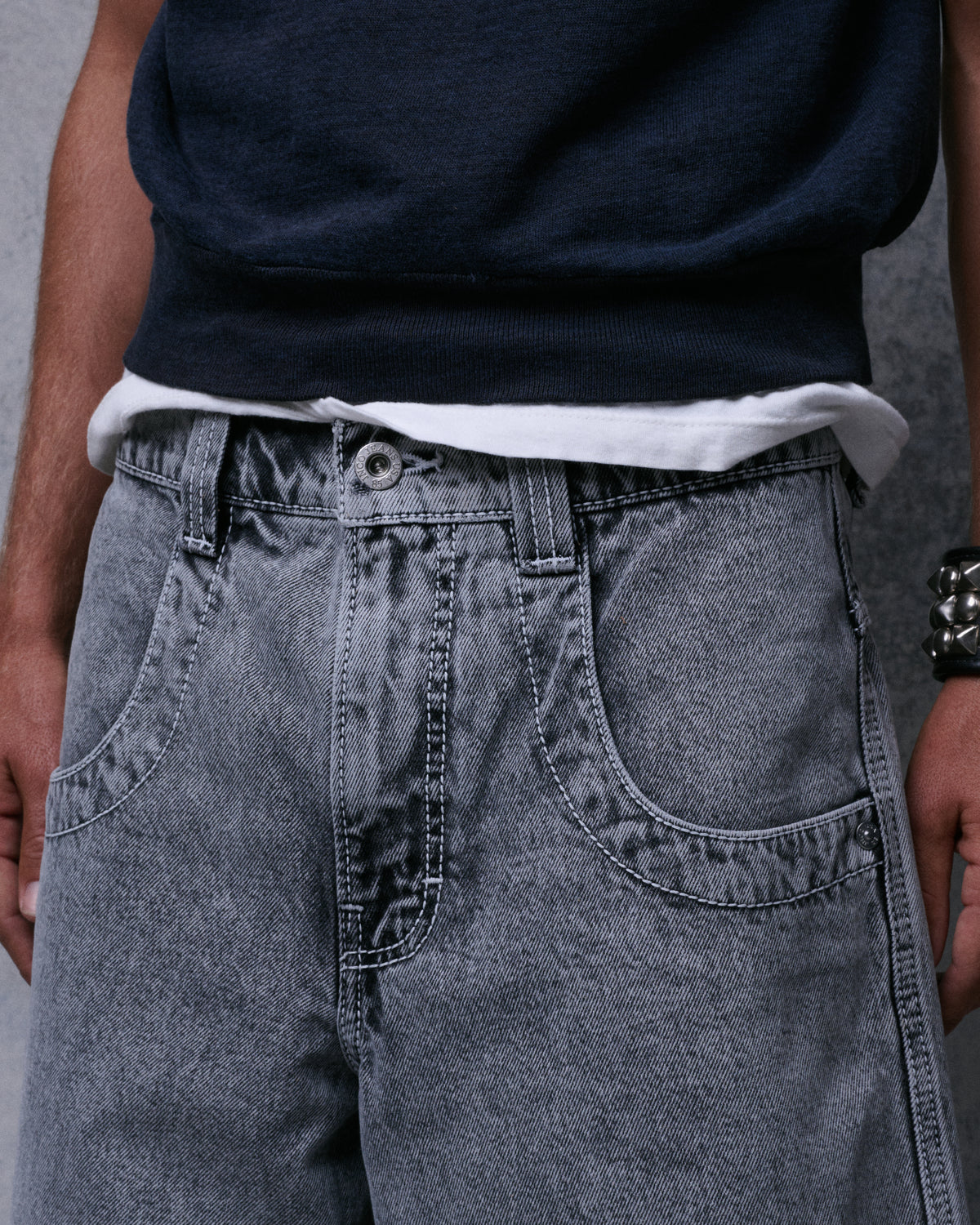 101 Twin Cannon Shorts. 16" Inseam. Black Vintage.