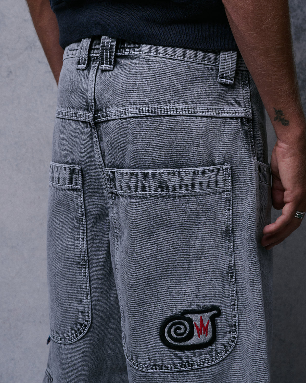 101 Twin Cannon Shorts. 16" Inseam. Black Vintage.