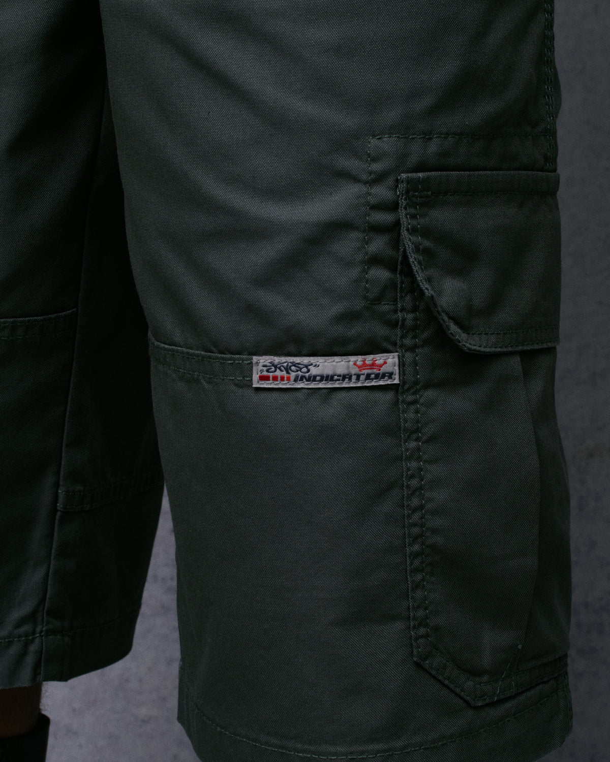 Indicator Cargo Shorts. 14.5” Inseam. Olive.