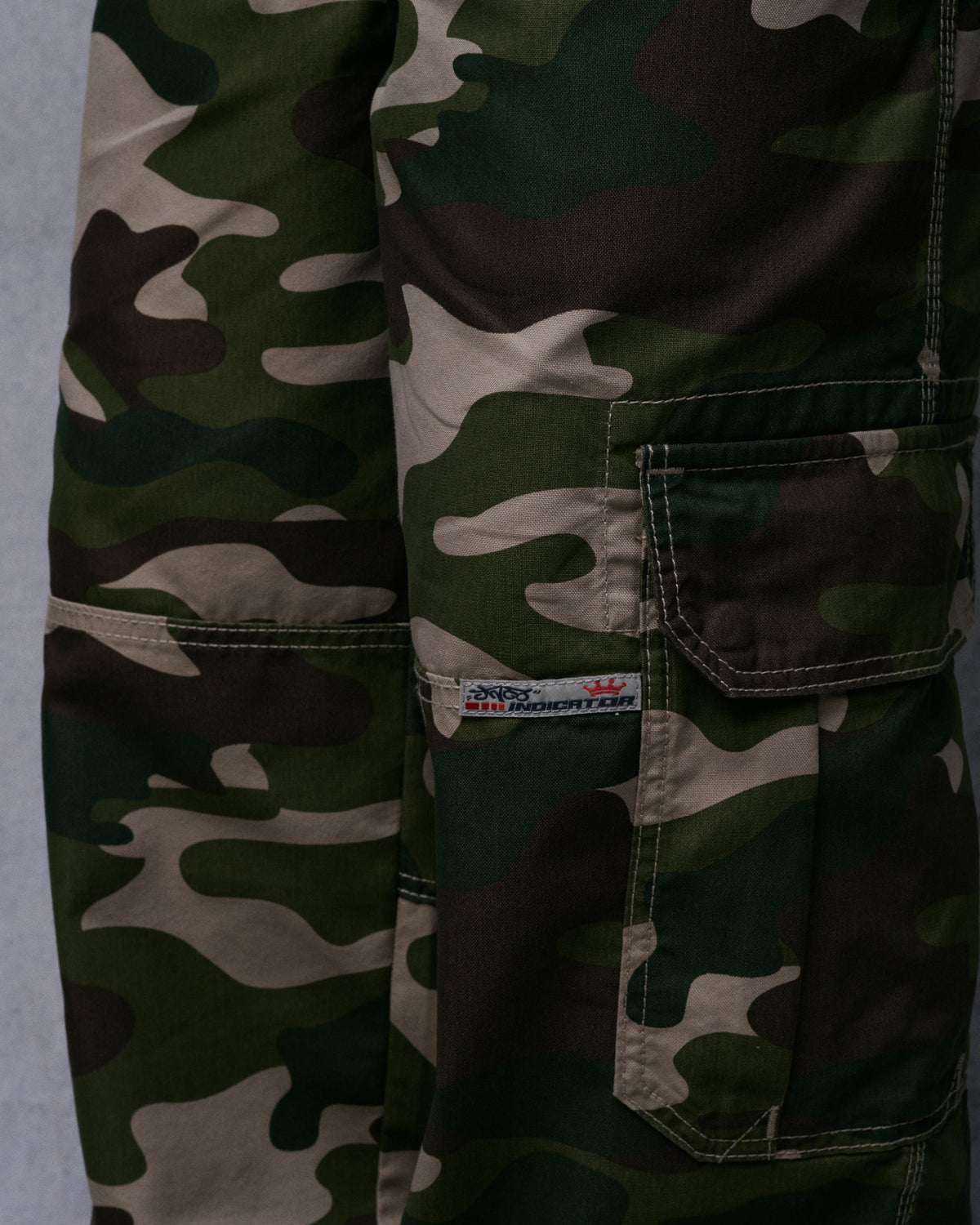 Indicator Cargo Pants. 22”. Swamp Camo.