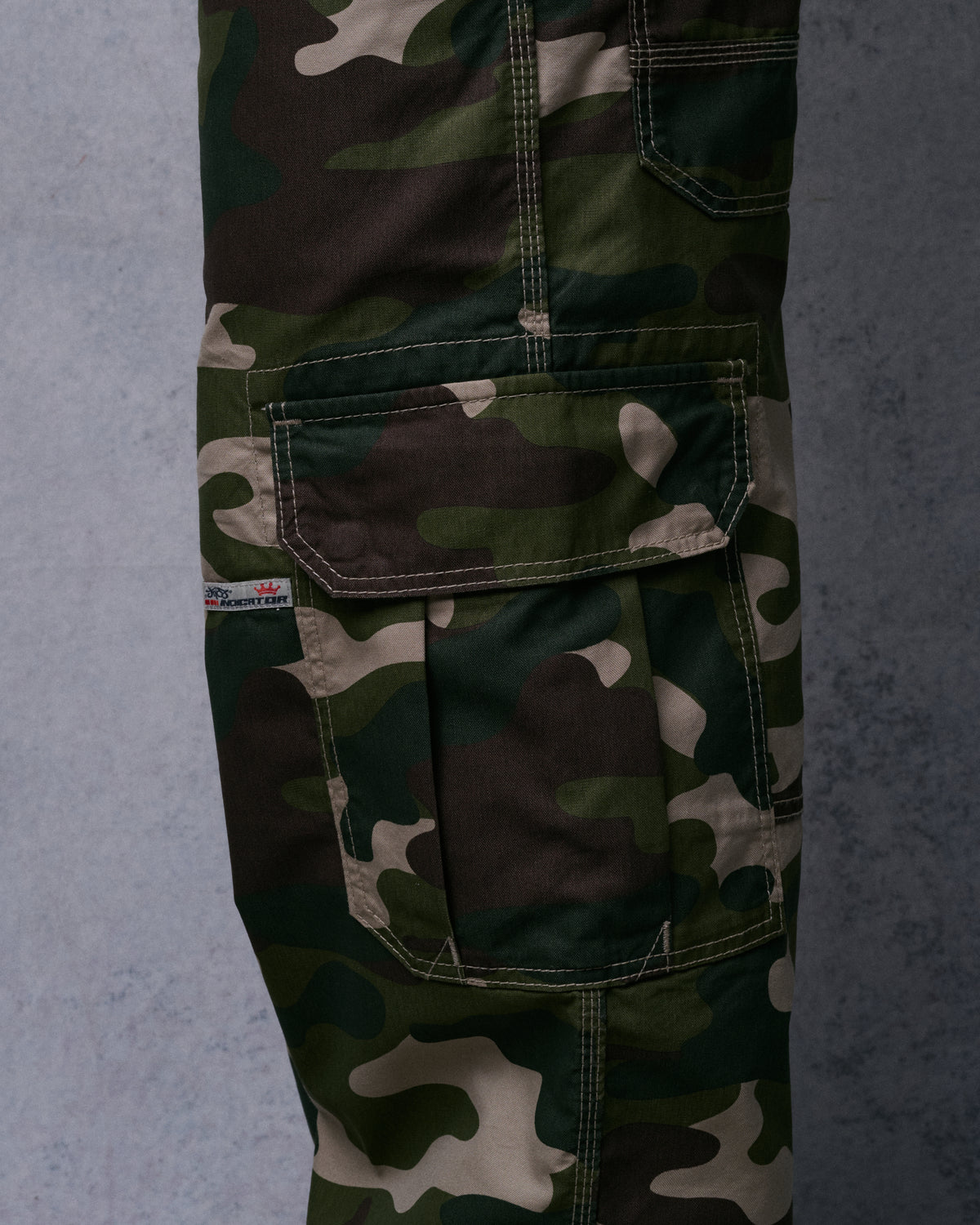 Indicator Cargo Pants. 22”. Swamp Camo.