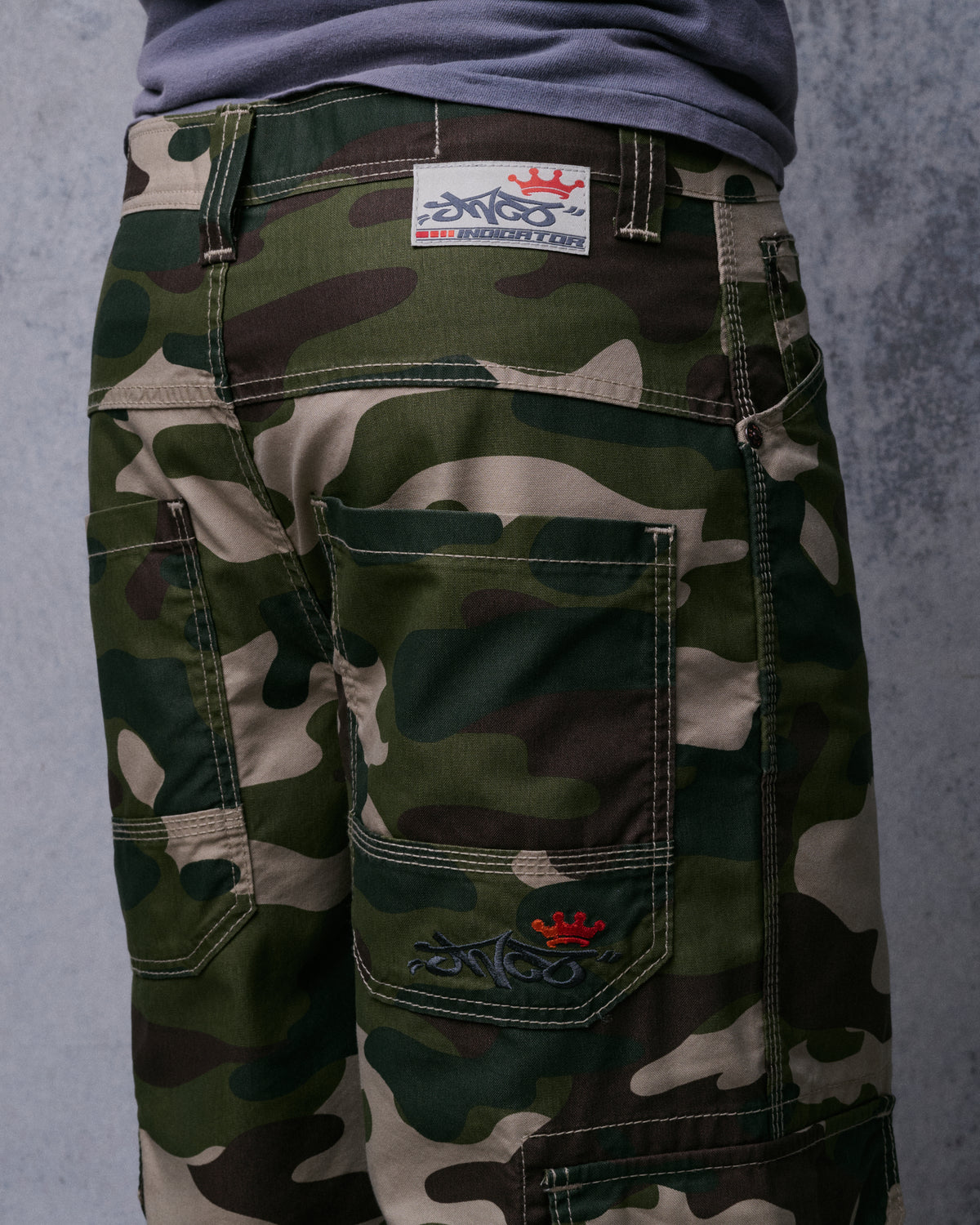 Indicator Cargo Pants. 22”. Swamp Camo.