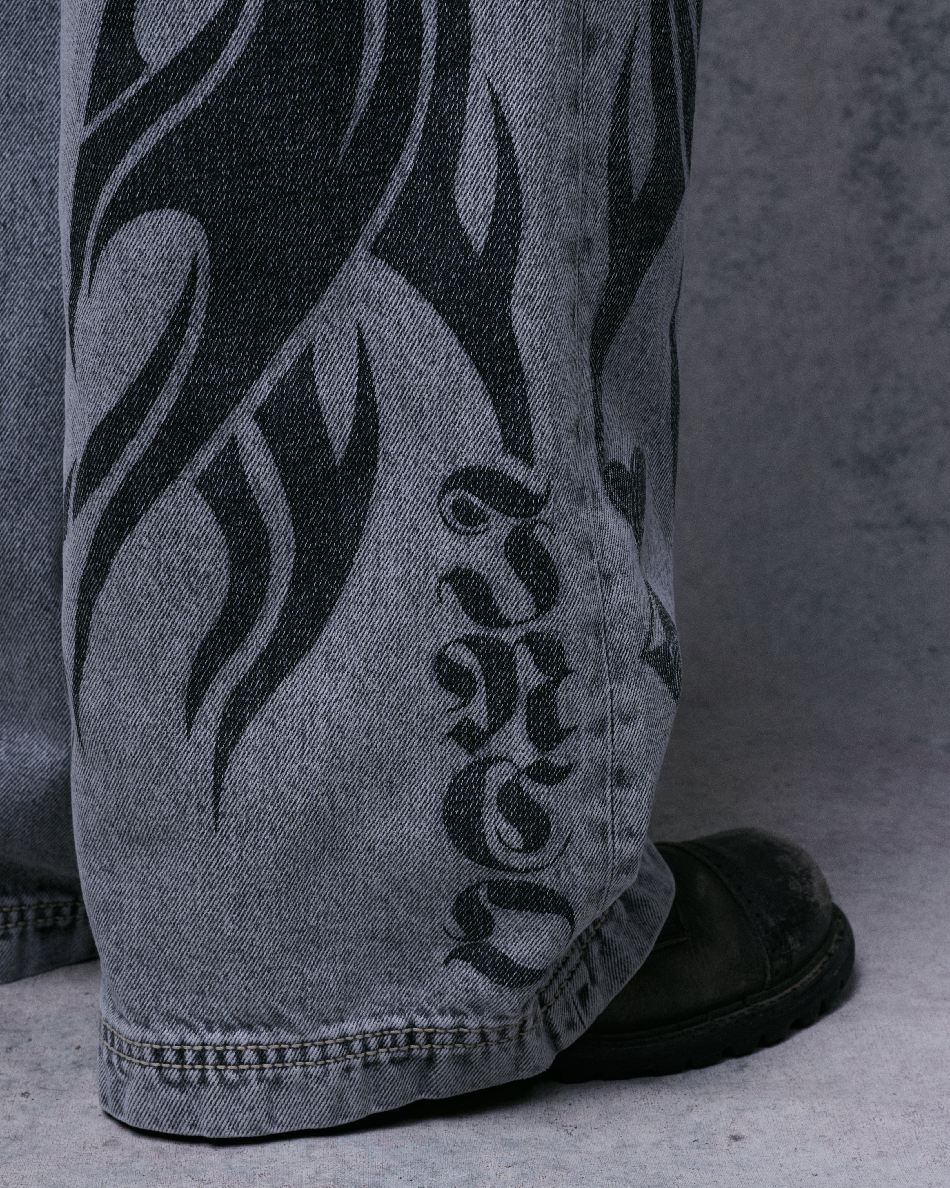 s*r様 【超激レア】00s jnco jeans炎 ブラックデニム SK8 Flame Karatz Jeans. 23
