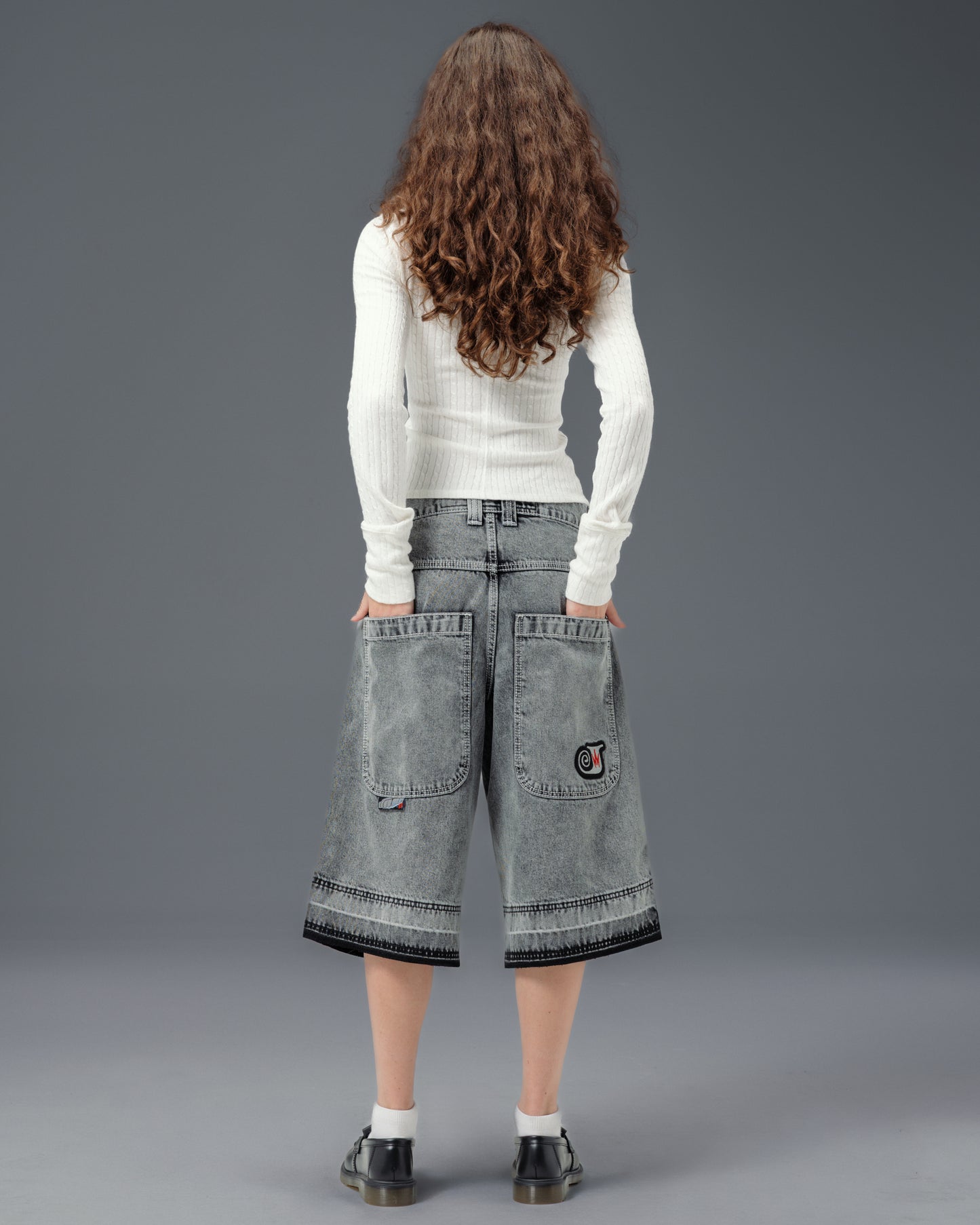 W101 Twin Cannon Shorts. 16" Inseam. Black Vintage.