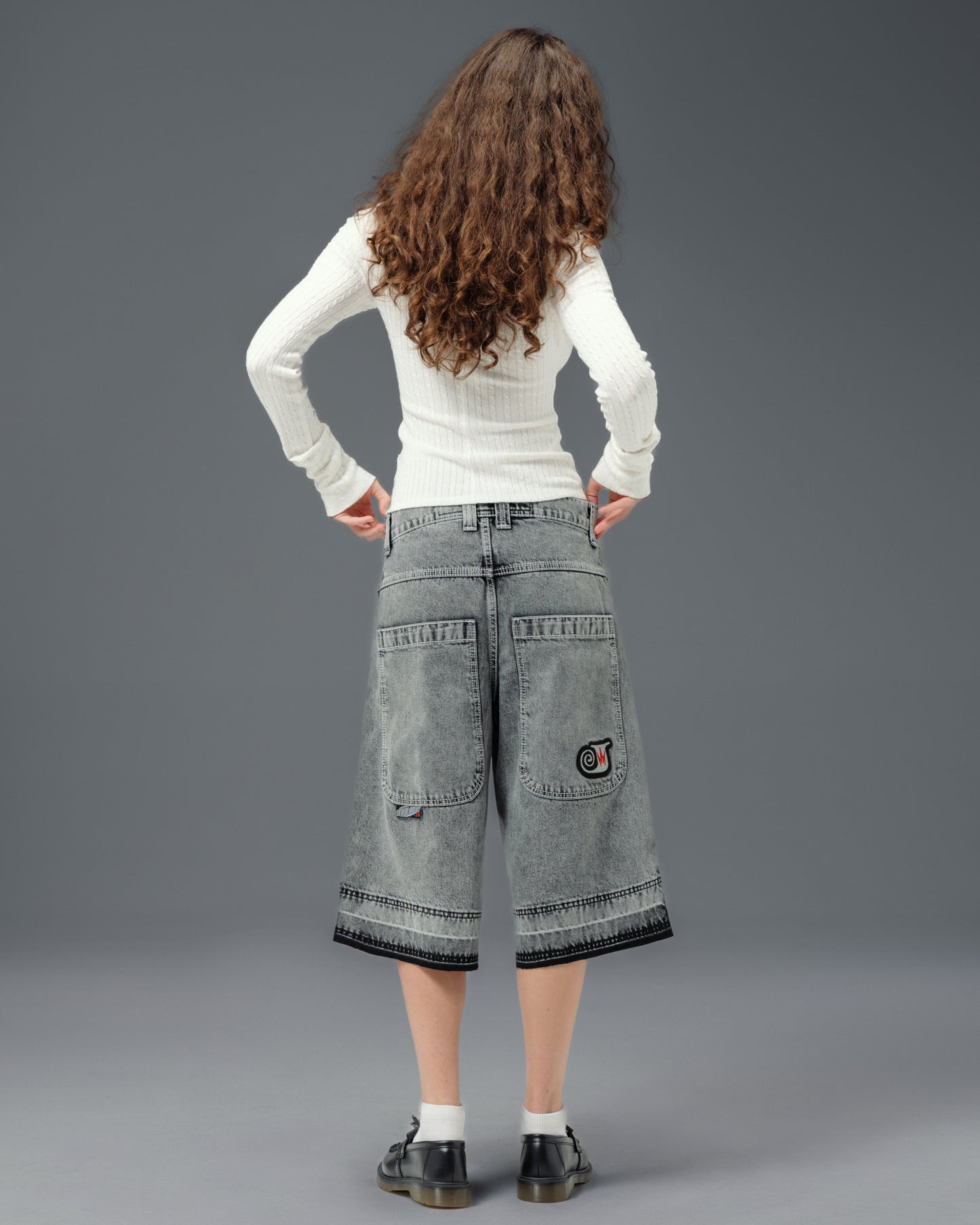 W101 Twin Cannon Shorts. 16" Inseam. Black Vintage.