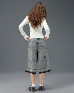 W101 Twin Cannon Shorts. 16" Inseam. Black Vintage.